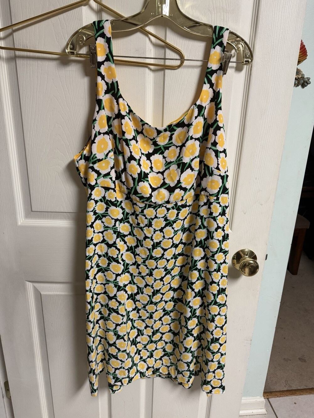 Diane von Furstenberg Target Yellow Poppy Mini Dress Plus Size 20 2xL Xl 46w 39L